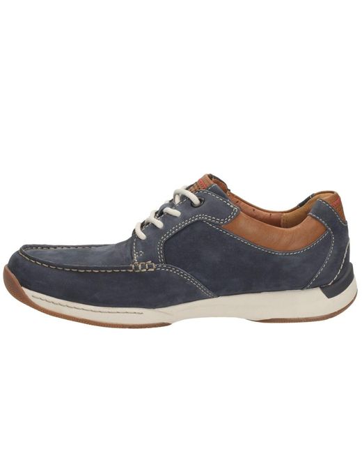 Clarks Javery Time Mens Wide Casual Shoes in Blue for Men | Lyst Canada