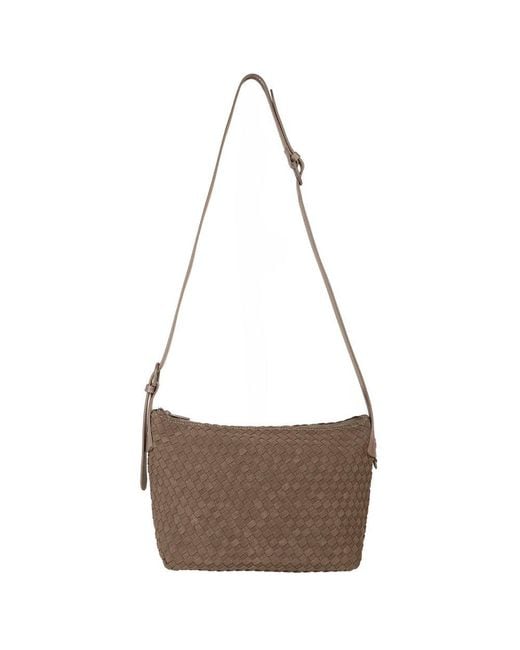 David Jones Brown Rennes Weave Hobo Bag