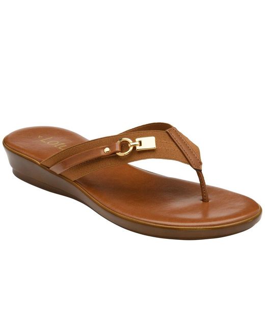 Lotus Brown Esino Toe Post Sandals