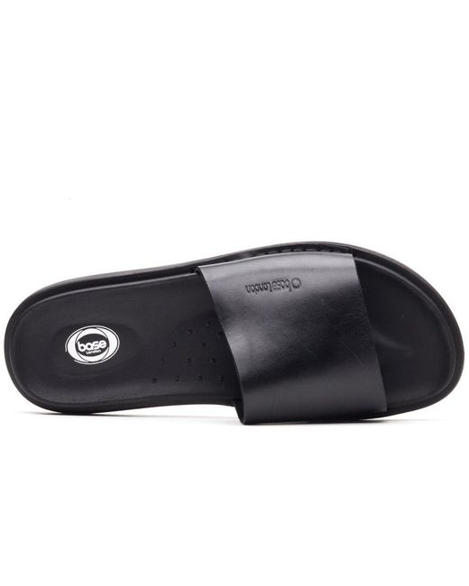 Base London Blue Albany Slide Sandals for men