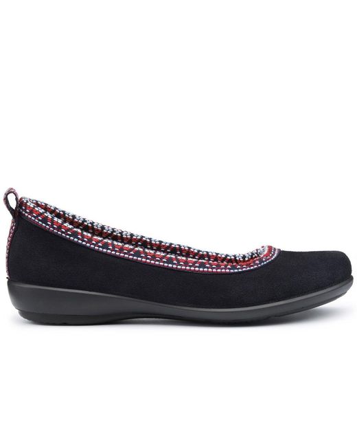 Hotter Blue Honey Wide Fit Slippers