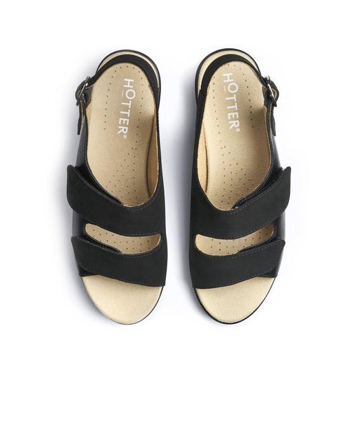 Hotter Blue Easy Ii Wide Fit Wedge Sandals