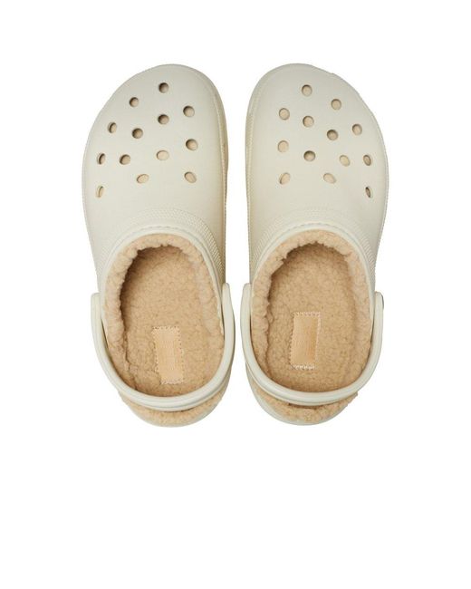 CROCSTM White Classic Platform Lined Clogs