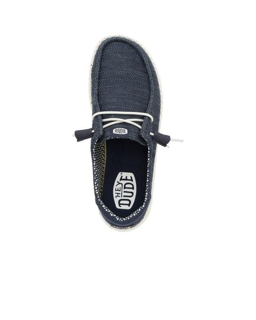 HeyDude Blue Wendy Stretch Sox Slip On Shoes