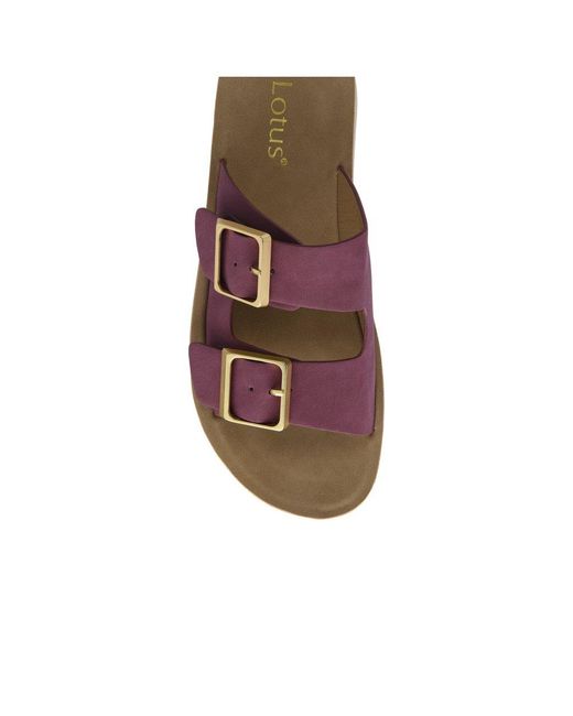 Lotus Purple Volos Flatform Sandals