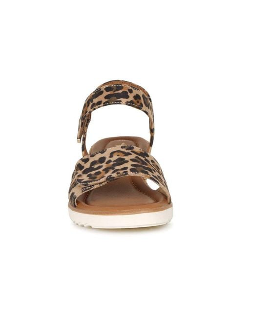 Tamaris Brown Iris Low Wedge Sandals