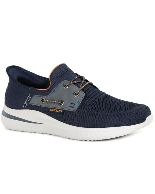 Skechers Blue Delson 3.0 Roth Slip for men
