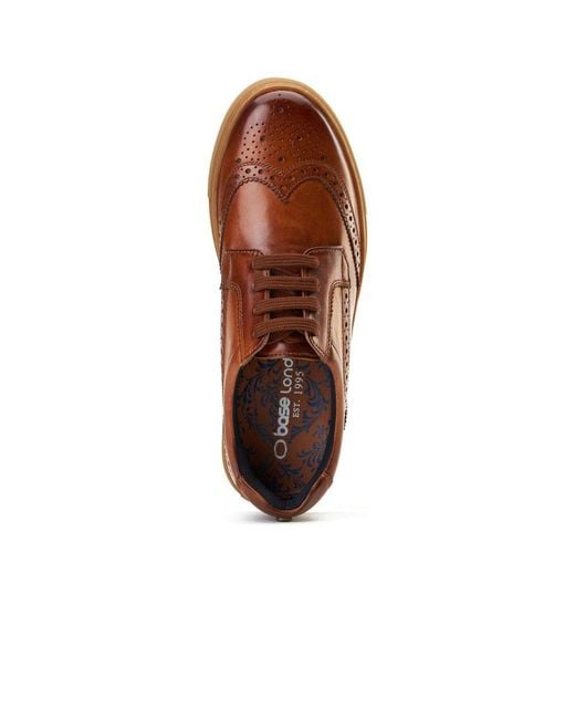 Base London Brown Clapton Brogue Trainers for men