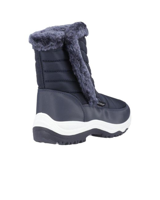 Cotswold Blue Faux Fur-Lined Winter Boots