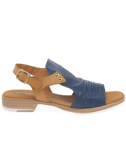 Paula Urban Blue Coastal Buckle Fastening Sandals