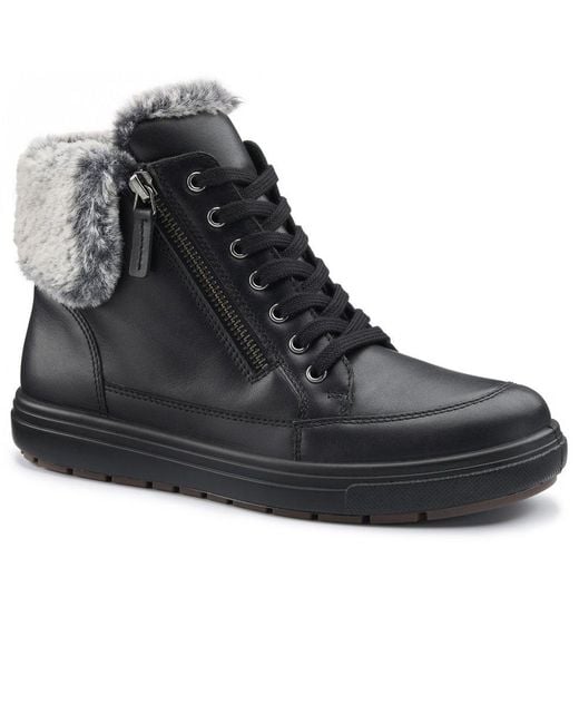 Hotter Black Rapid Iii Extra Wide Ankle Boots