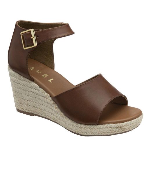 Ravel Brown Belby Wedge Sandals