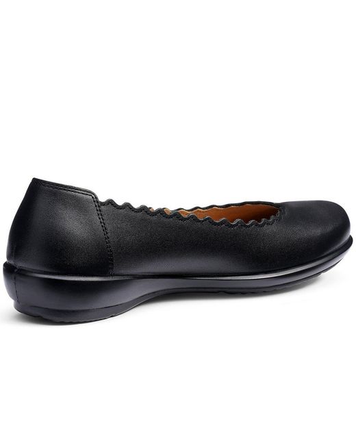 Hotter Blue Eider Ballet Pumps