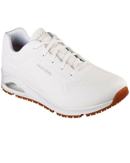 Skechers White Relaxed Fit: Uno Sr Sutal Trainers for men