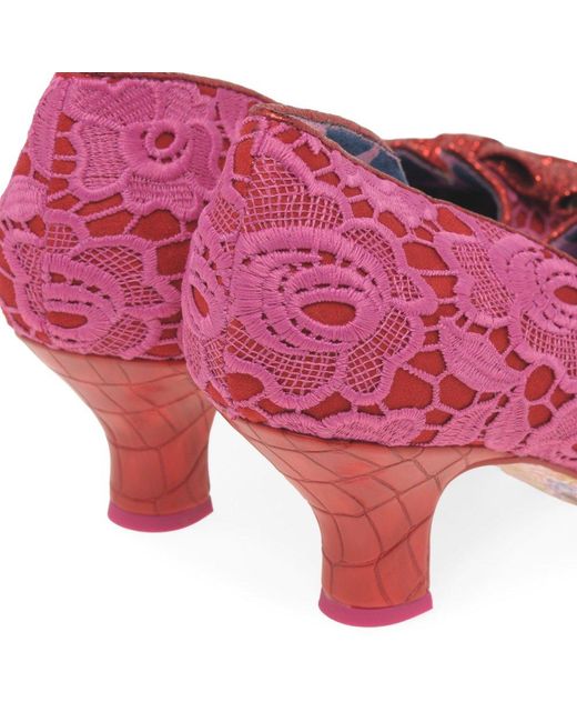 Irregular Choice Pink Dazzle Razzle Wide Fit Court Shoes