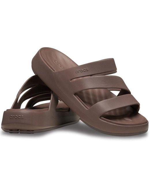 CROCSTM Brown Getaway Strappy Mule Sandals