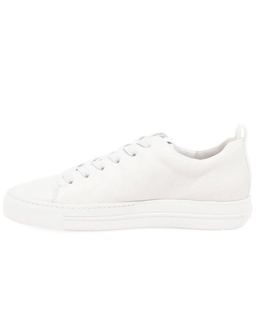 Paul Green White Paul Quinn Trainers Leather