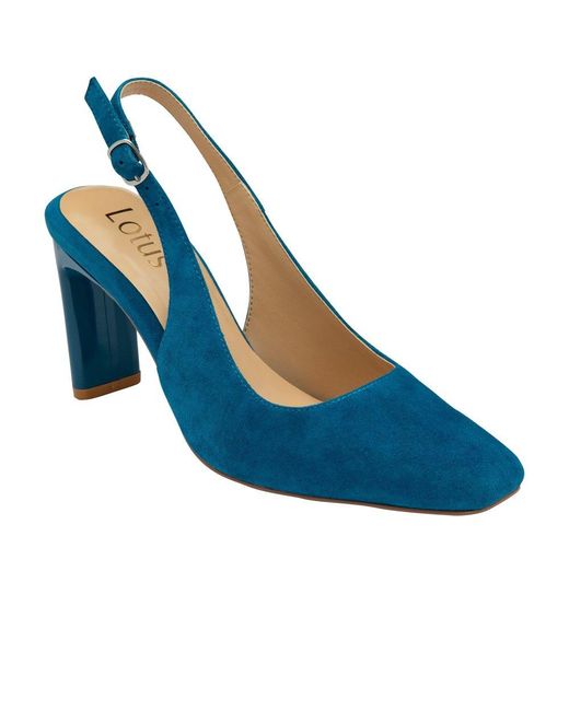 Lotus Blue Anita Slingback Court Shoes
