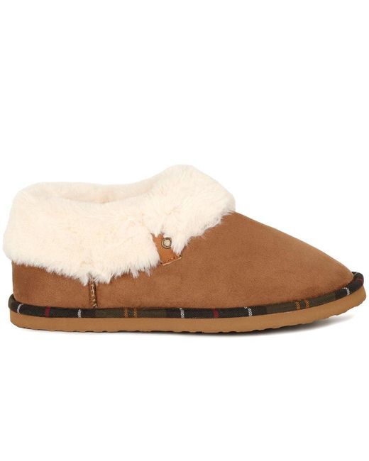 Barbour Brown Eloise Bootie Slippers
