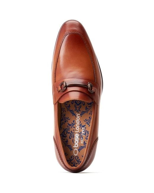 Base London Brown Russo Buckle Loafer for men