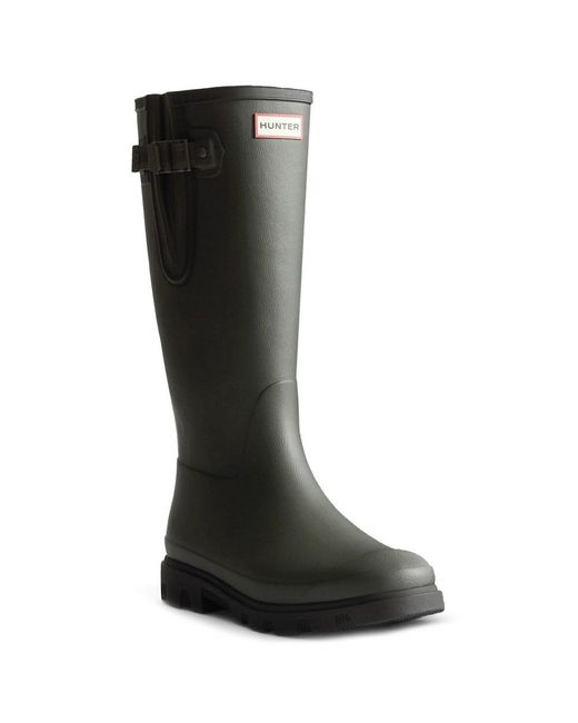 Hunter Black Downpour Adjustable Wellingtons