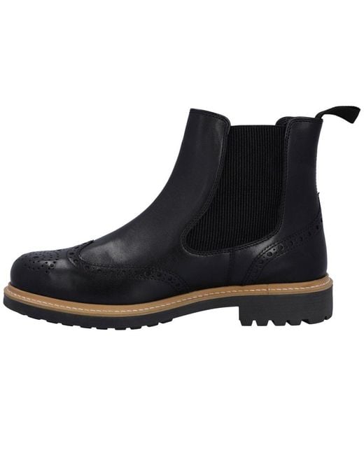 Hunter Blue Cawdor Dealer Brogue Boots for men