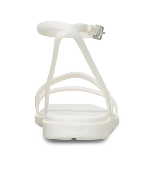 CROCSTM White Miami Ankle Strap Toe Loop Sandals