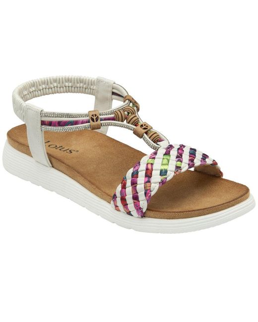 Lotus Metallic Russo Sandals