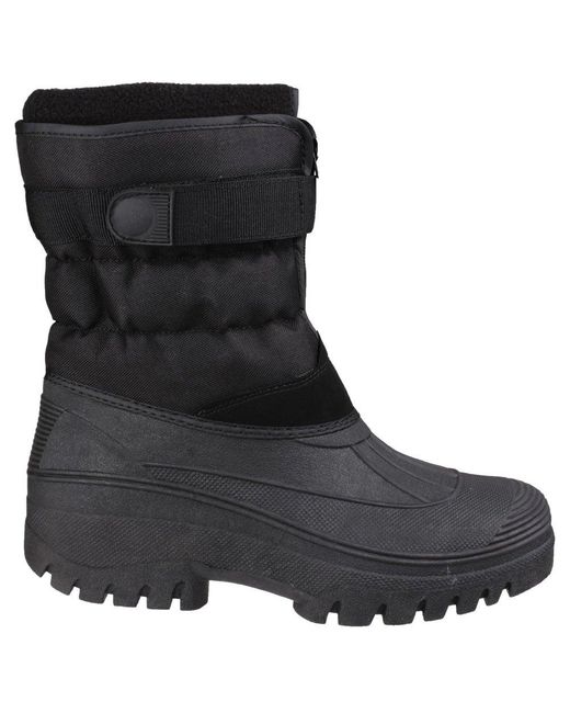 Cotswold Black Chase Wellingtons for men