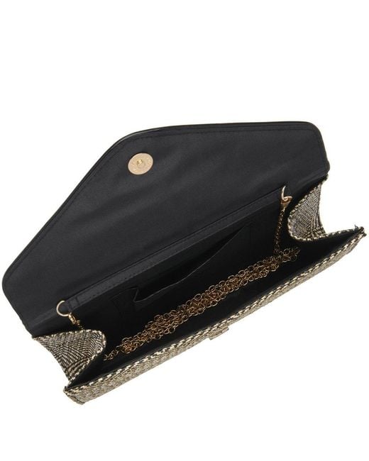 Lotus Metallic Chariot Clutch Bag