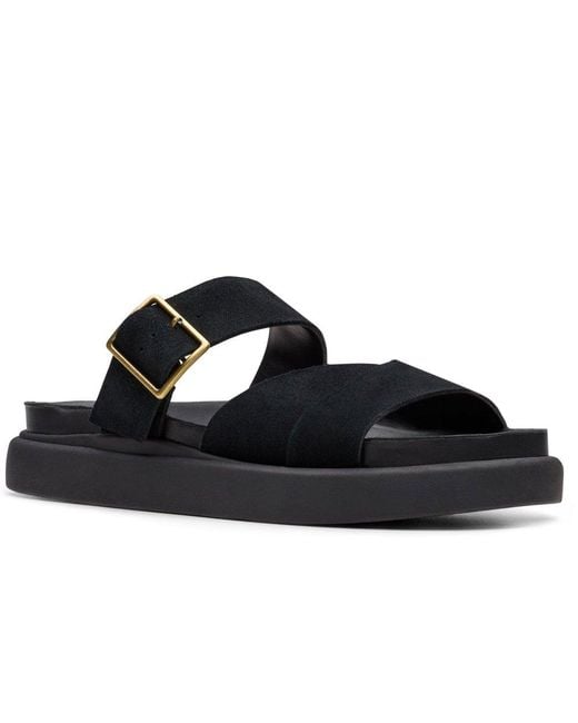 Clarks Black Aristella Mule Sandals