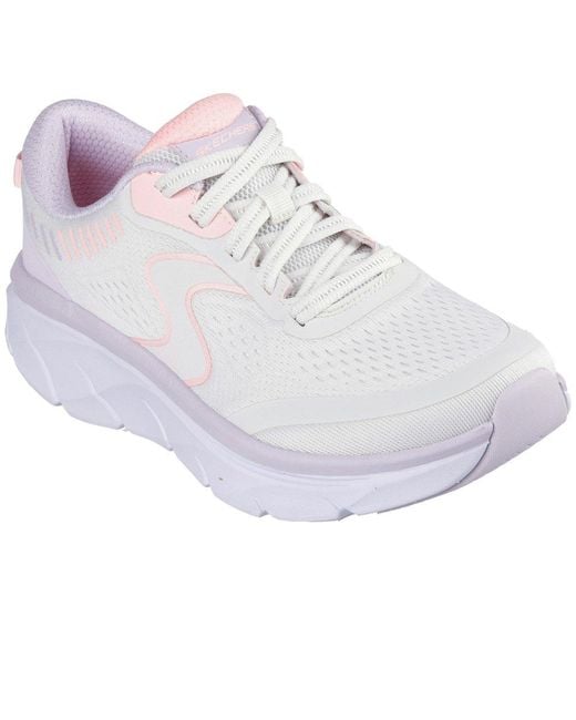 Skechers White D&Apos;Lux Walker 2.0 Active Pace Trainers