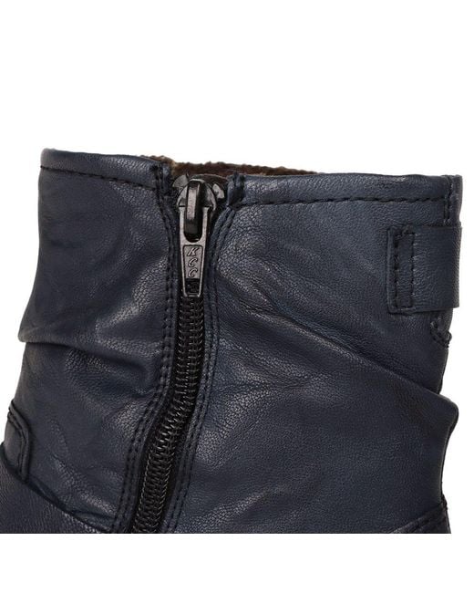 Rieker Blue Danby Ankle Boots