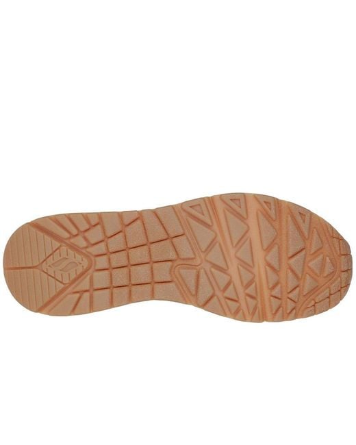 Skechers White Uno Shimmer Away Trainers