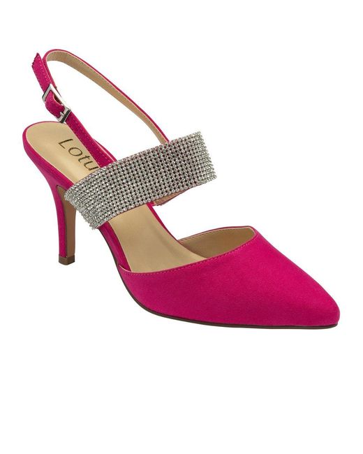 Lotus Pink Violette Slingback Court Shoes Size: 3