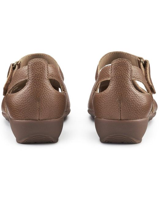 Hotter Brown May Extra Wide Sandals