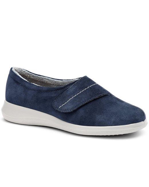 Hotter Blue Wrap Slippers