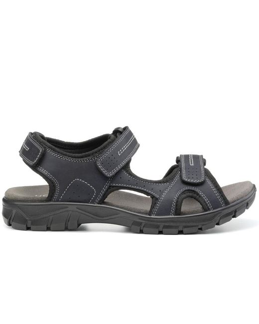 Hotter Black Lorenzo Sandals for men