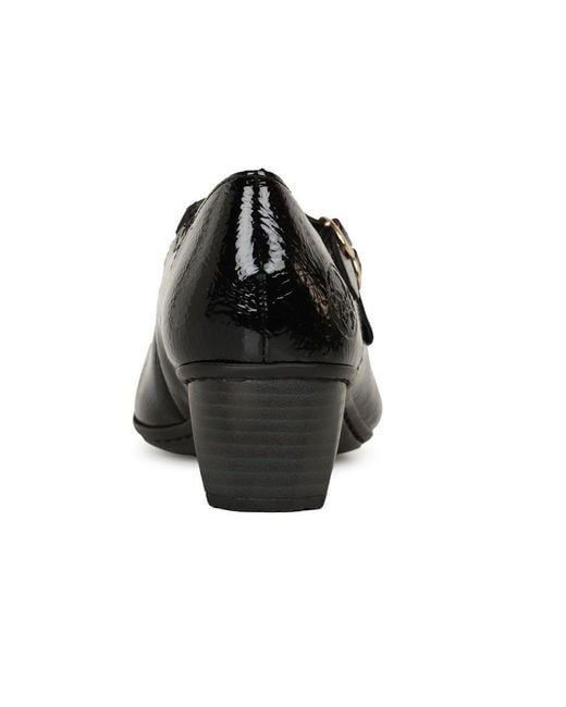 Rieker Black Tango Mary Jane Court Shoes