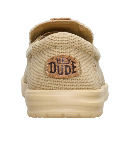HeyDude Natural Mikka Braided Slip On Shoes for men