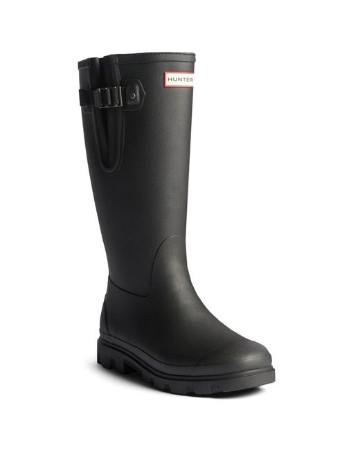 Hunter Black Field Downpour Wellingtons