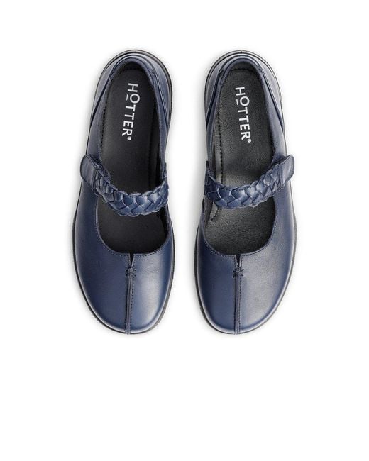 Hotter Blue Shake Ii Wide Fit Mary Jane Shoes