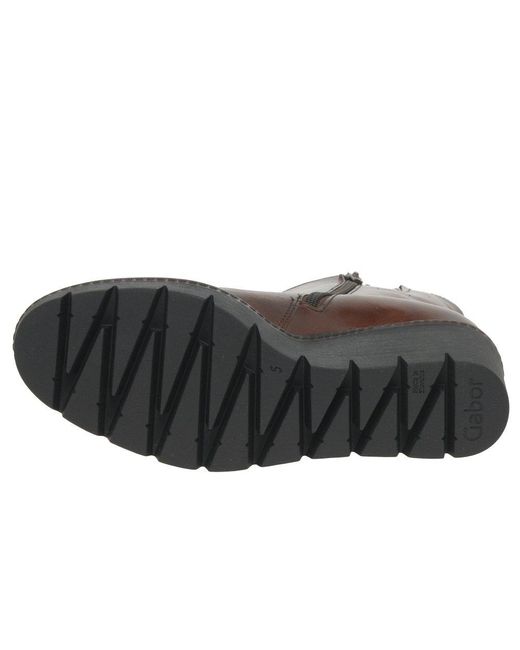 Gabor Black Utopia Wedge Heel Ankle Boots