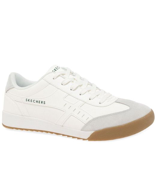 Skechers White Zinger Manzanilla Trainers Size: 6 for men