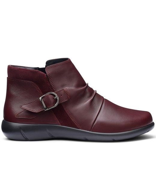 Hotter Brown Bramley Wide Fit Ankle Boots