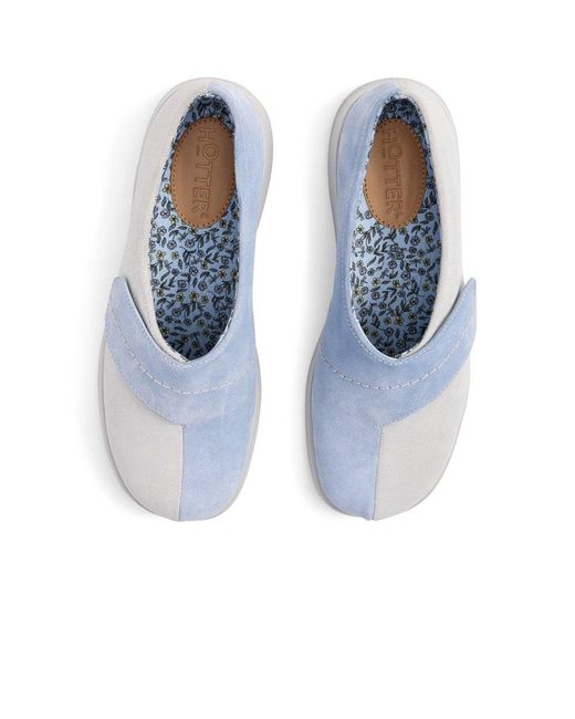 Hotter White Wrap Slippers
