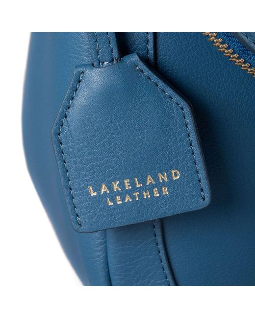 Lakeland Leather Blue Tarraby Shoulder Bag