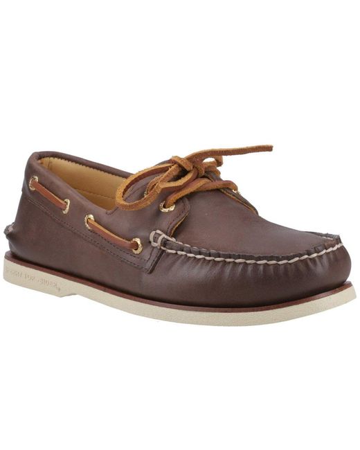 Sperry Top-Sider Brown Authentic Original Cup Boat Shoes for men