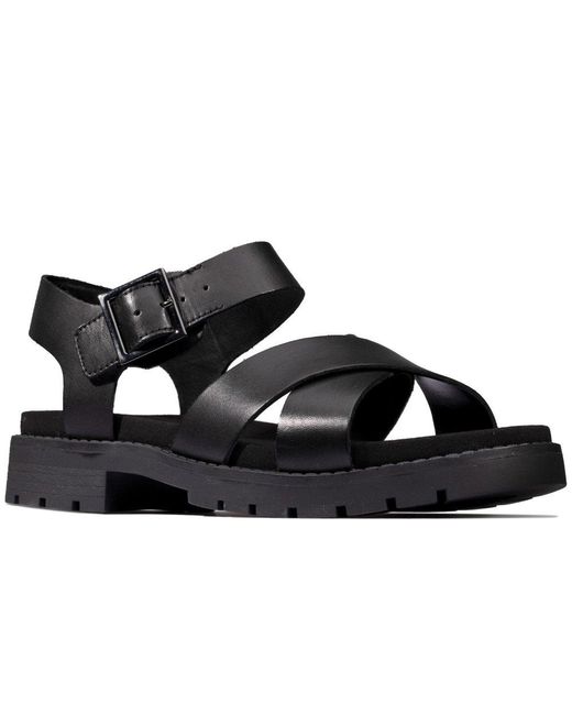 Clarks Black Orinoco Strap Sandals