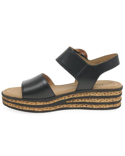 Gabor Black Andre Sandals
